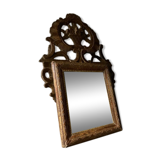 Folk art, Louis XVI style gilded mirror, 18th century