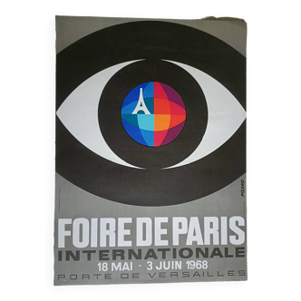 Affiche originale 1968 Foire de Paris