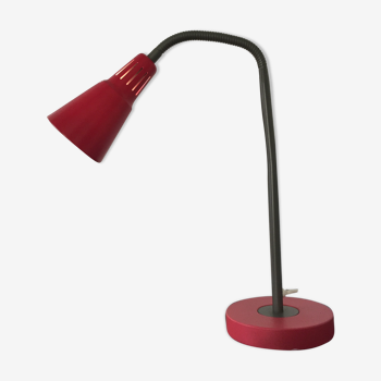 Bedside lamp and pose in raspberry and grey metal