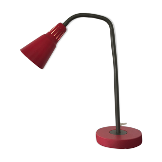 Bedside lamp and pose in raspberry and grey metal