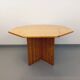 Vintage octagonal dining table from the 1980s in pine with an extension.