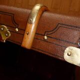 Arched fawn mail trunk 1920s - 100 x 54 x 46 cm