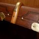 Curved mail bag in tawny from the 1920s - 100 x 54 x 46 cm