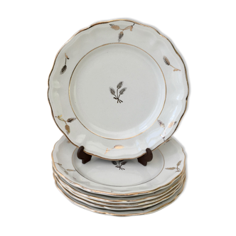 Set of 6 dessert plates K-G Lunéville