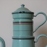 Pretty enamelled filter coffee maker