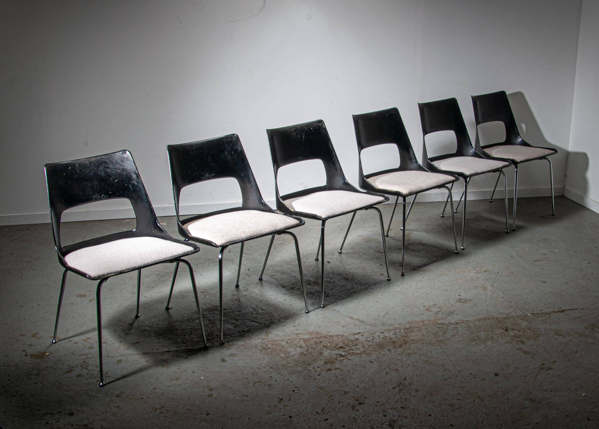 6 chaises Kay Korbing pour Fibrex Danemark