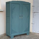 Parisian art deco wardrobe blue gray 1930
