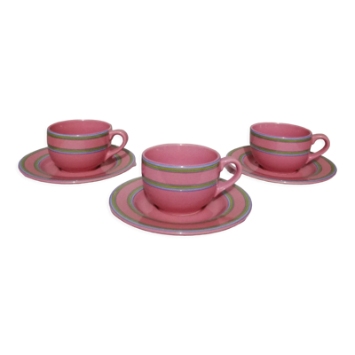 Trois tasses à café ou à thé en céramique allemande