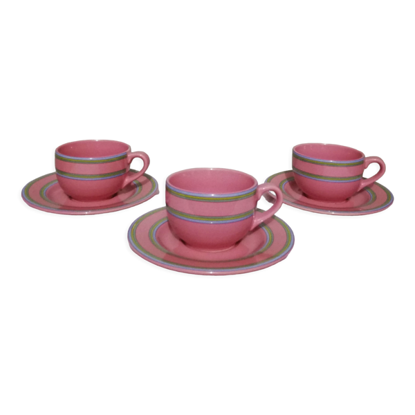 Trois tasses à café ou à thé en céramique allemande