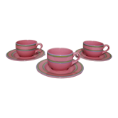 Three coffee or tea cups made of German ceramic