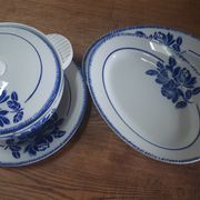 Série de plats Badonviller Fleurs bleues