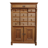 Solid oak dressmaker's cabinet with 13 drawers and 1 door