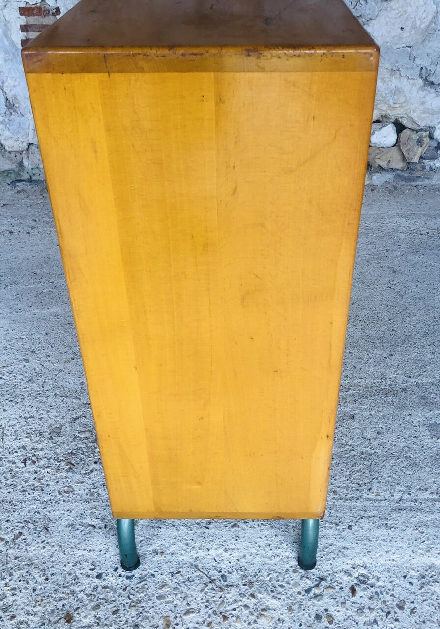 Mid-Century Vintage Storage Cabinet on Metal Legs