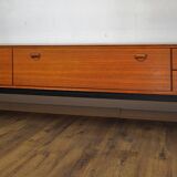 Scandinavian sideboard teak and metal row