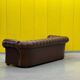 Chesterfield 3-seater sofa – Handmade brown leather
