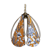 Suspension in orange and blue floral fabric