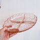 Vintage pink glass compartmentalized dish