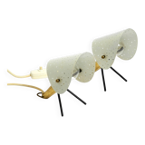 Pair of Mid Century Modern metal brass table and wall lamps by Ernest Igl