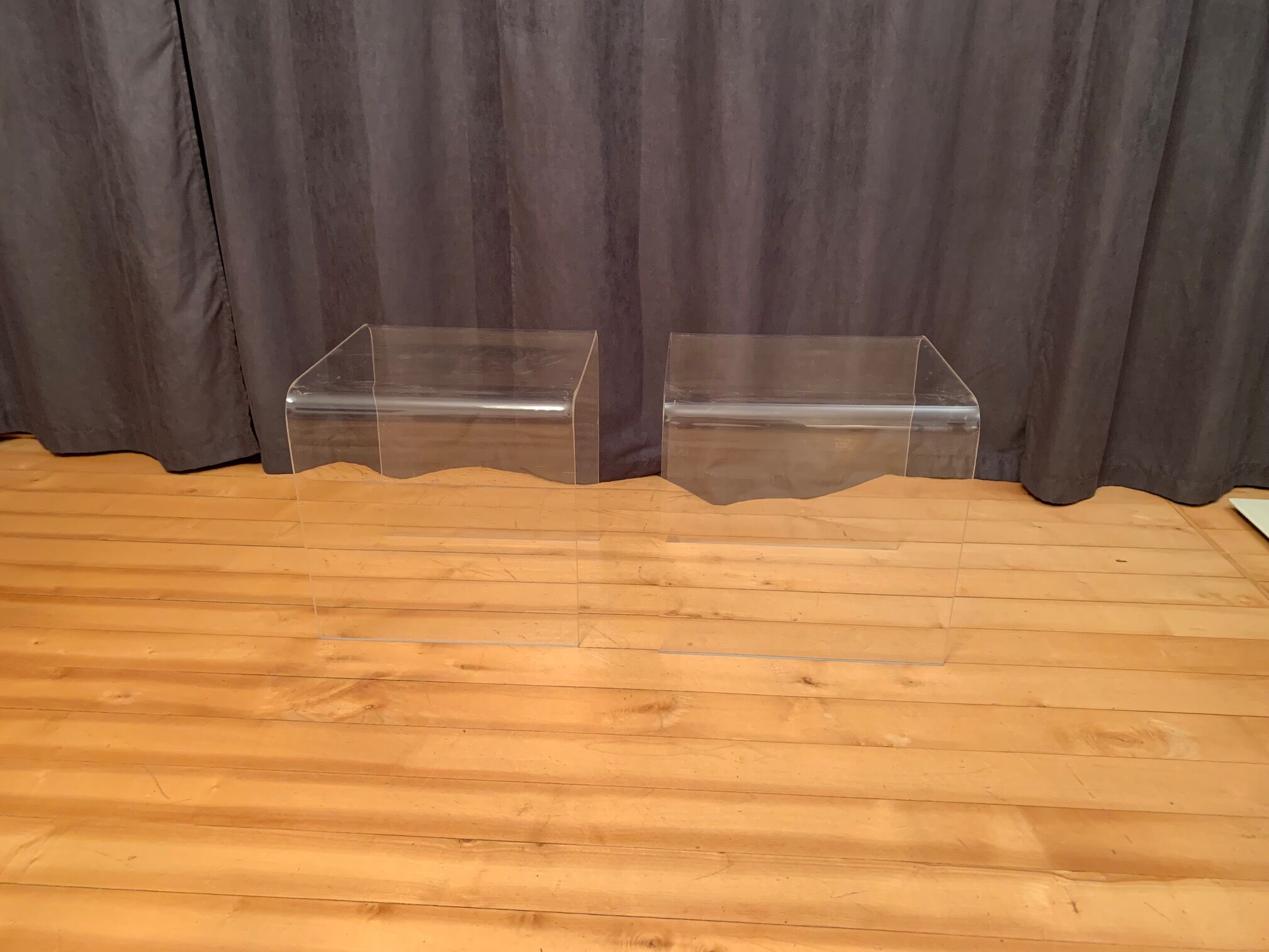 Pair of 1970s Lucite Side Tables