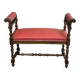 Breton piano stool in walnut from the 1930s.