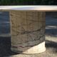 Marble oval table