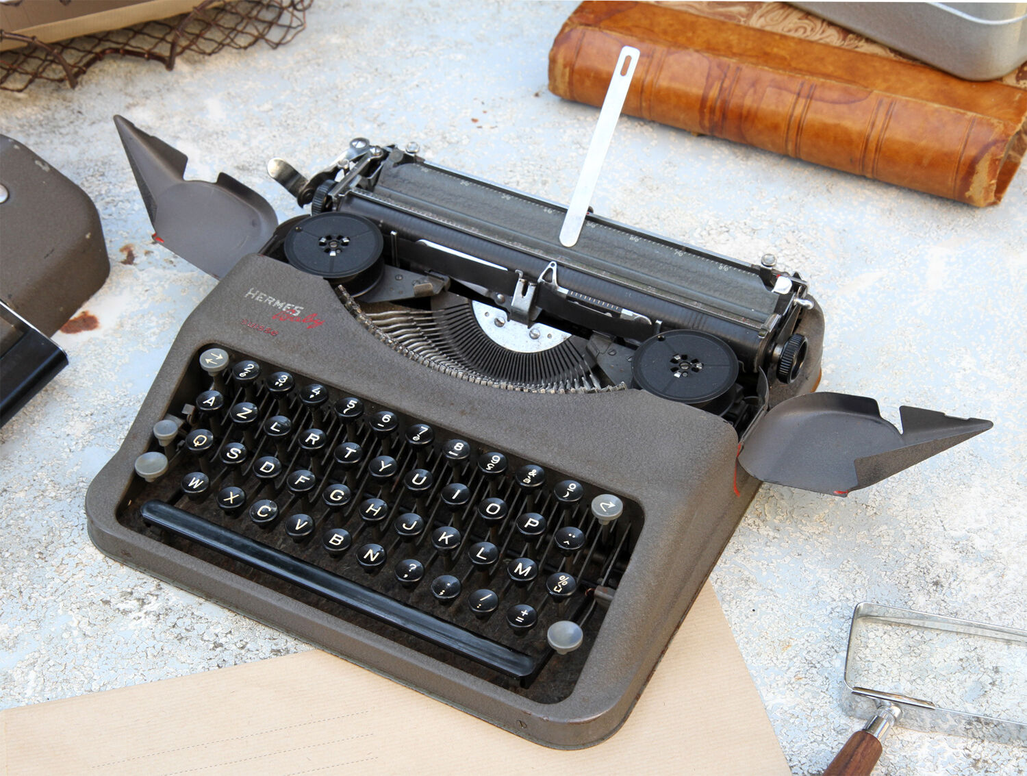 Hermes Baby Noir typewriter from the 1950s