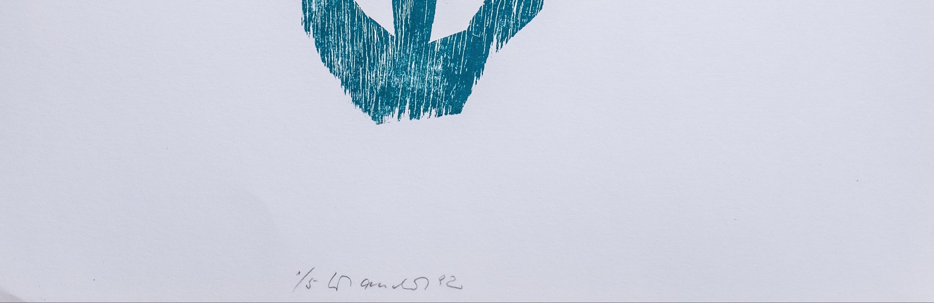 Dancer, woodcut, W. Tauchert