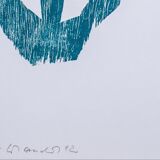 Danseuse gravure sur bois W. Tauchert