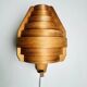 Mounted Pine Veneer Conical Wall Lamp By Hans-Agne Jakobsson For Markaryd, Sweden 1960S