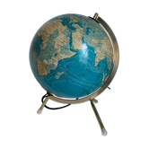 Vintage globe 1977 terrestrial glass golden tripod Taride - 28 cm