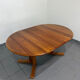 Dyrlund extendable round table in teak – Danish design – 4 to 6