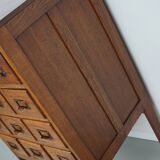 Antique Dutch Oak Apothecary Cabinet or Filing Cabinet, 1930s
