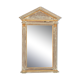 Miroir en bois cérusé et doré 105 x 71 cm
