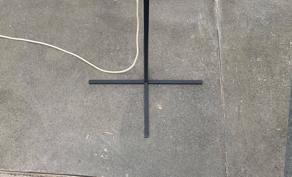 Mid-century German minimalist floor lamp by Kaiser Idell / Kaiser Leuchten, 1960s.