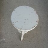 Wooden white screw stool