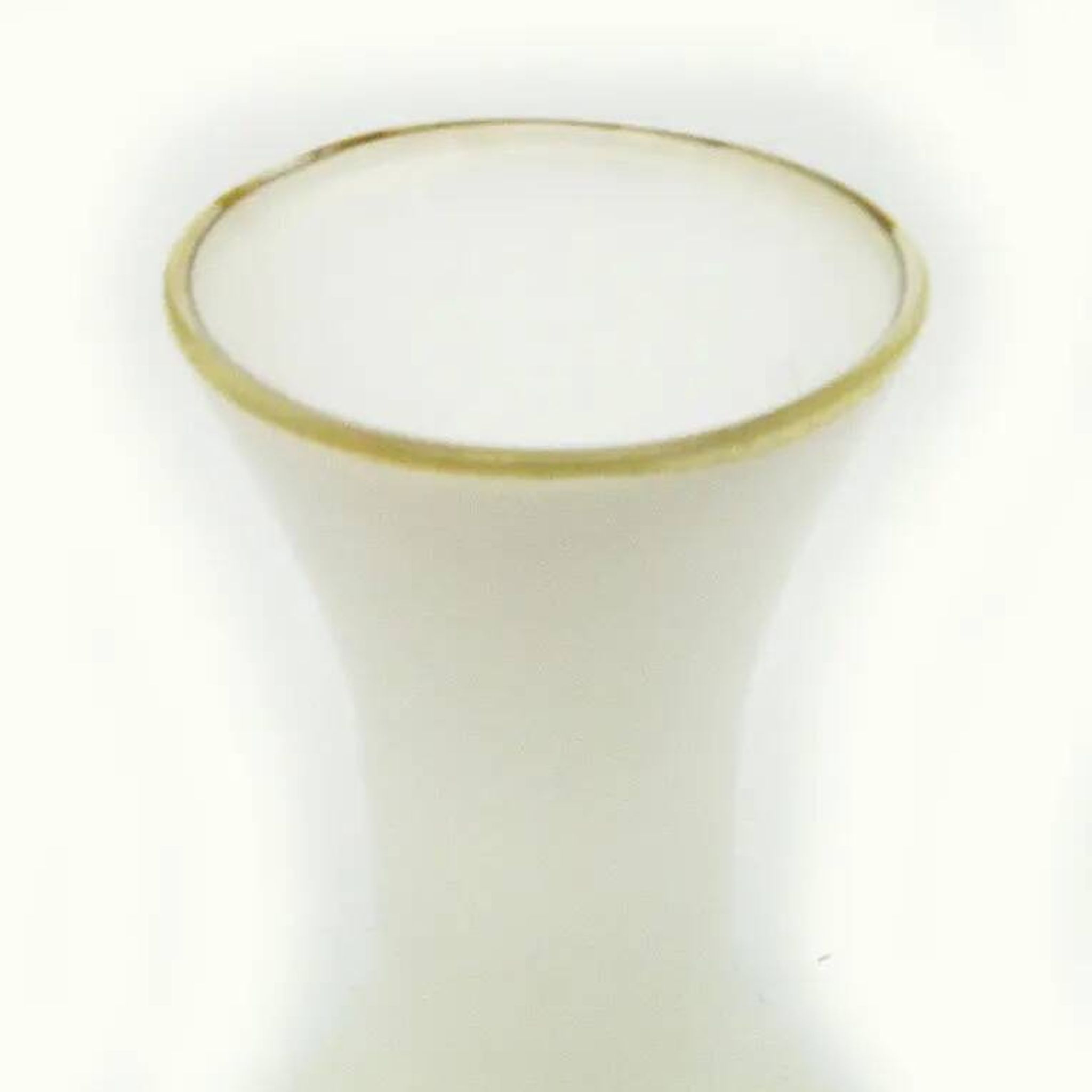 Mid-century modern vase, latticino glass, Poland, 1970s