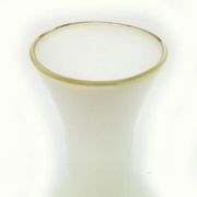 Mid-century modern vase, latticino glass, Poland, 1970s