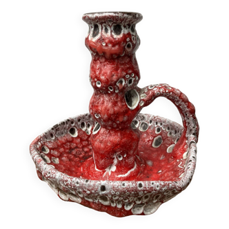60s candle holder in red Fat Lava
