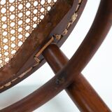 chaises de bistrot anciennes Thonet n° 14 118 en bois courbé et sangles, 1880, lot de 3