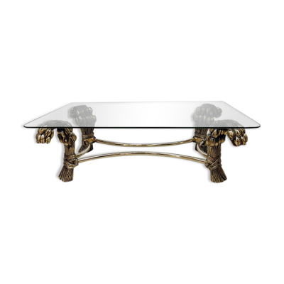 Table basse vintage 'Hollywood Regency' Willy Daro