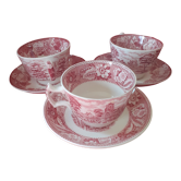 Set of 3 cups with tea saucers Wood and sons England