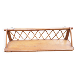 Sixties rattan wall shelf
