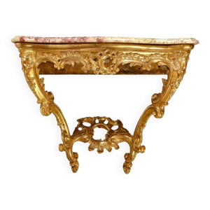 Console en bois sculpté