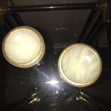 Duo de vide-poche en albâtre véritable