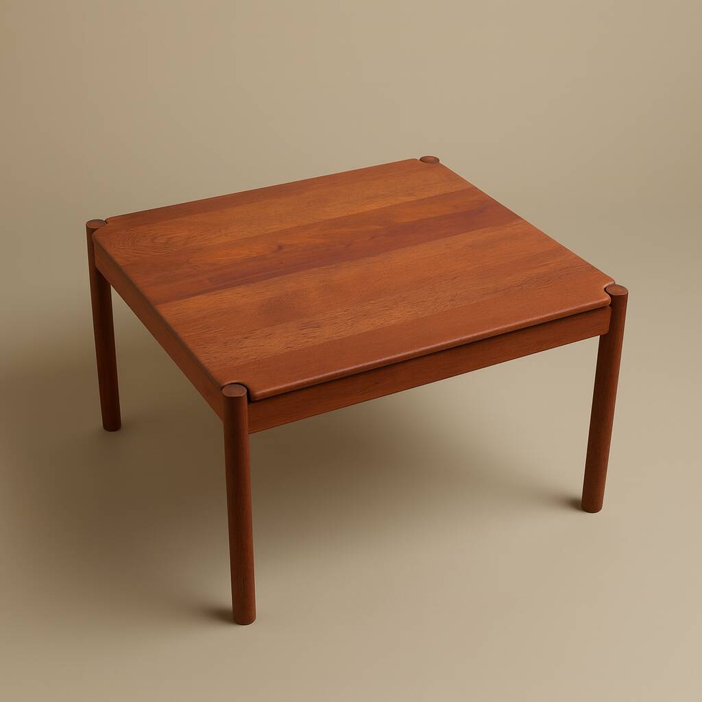 Vintage Danish teak coffee table published by Magnus Olesen.