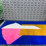 Tapis marocain en laine naturelle unique 2.5x1.5 m