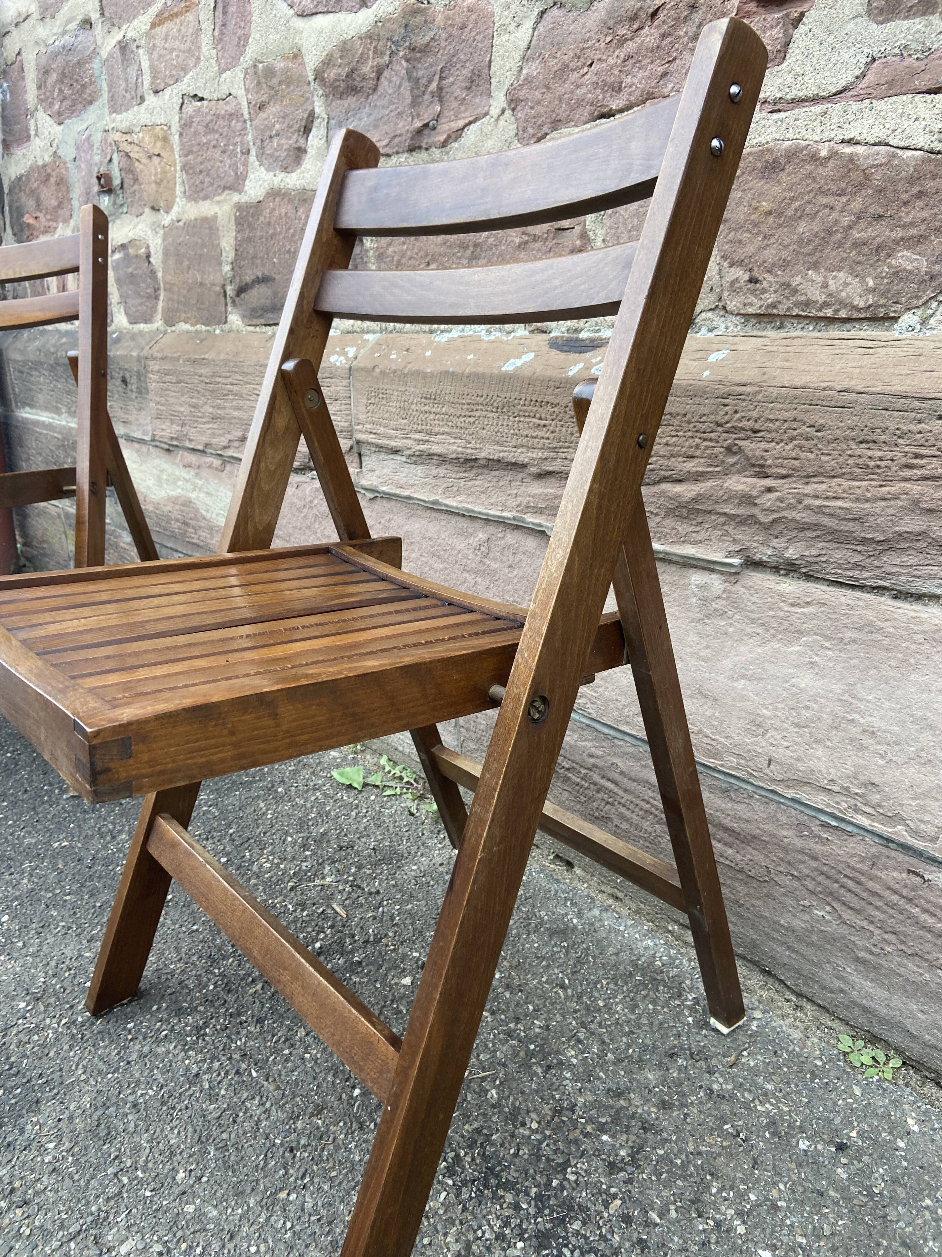 Set of 4 chairs Folding terrace patio vintage