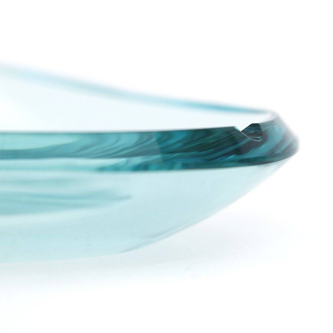 Oval crystal ashtray, 1960s