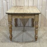 Table de ferme anglaise en sapin des années 1950