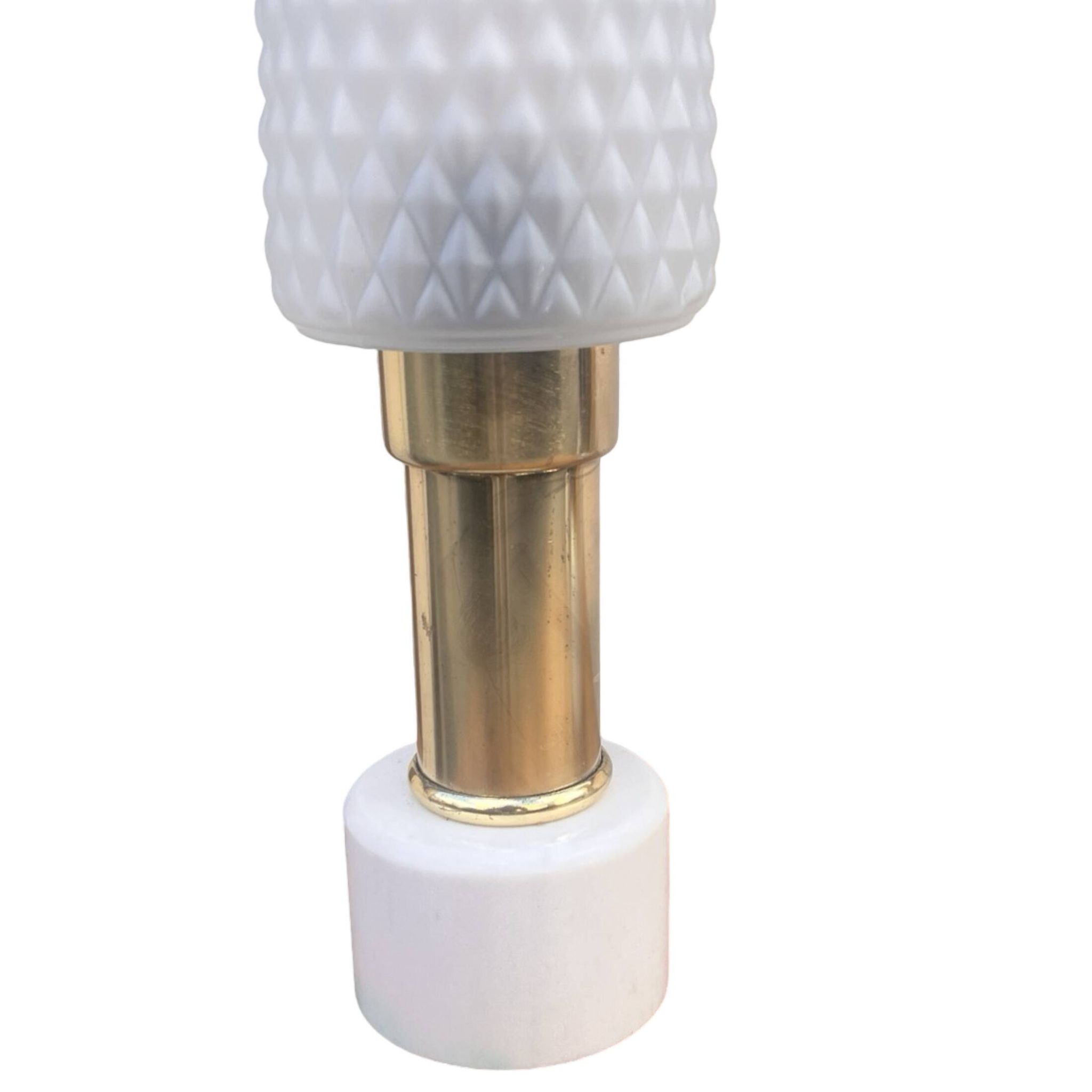 A pair of bedside lamps with a marble base, VEB Narva Leuchtenbau Lengefeld Germany, 1960s.